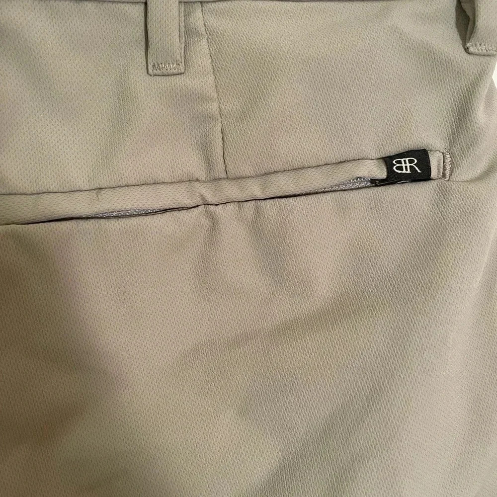 Banana Republic Mens Chino Pants Ivory Straight Leg Zip Fly Size 36x30 Polyester - Picture 7 of 9